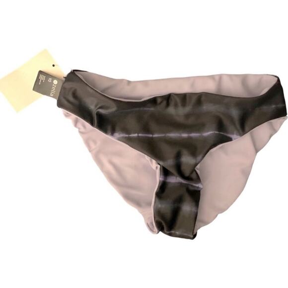 Zella Girls Size 10 Swim Bikini Bottom Black Purple Tie-Dye | NWT Swimwear - Picture 1 of 4